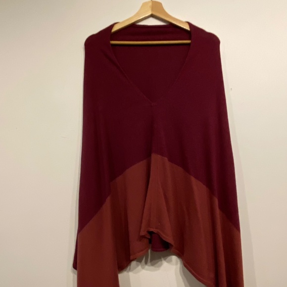 Caroline Grace Old Money Cashmere Blend Pink Color Block Shawl One Size - Picture 2 of 4